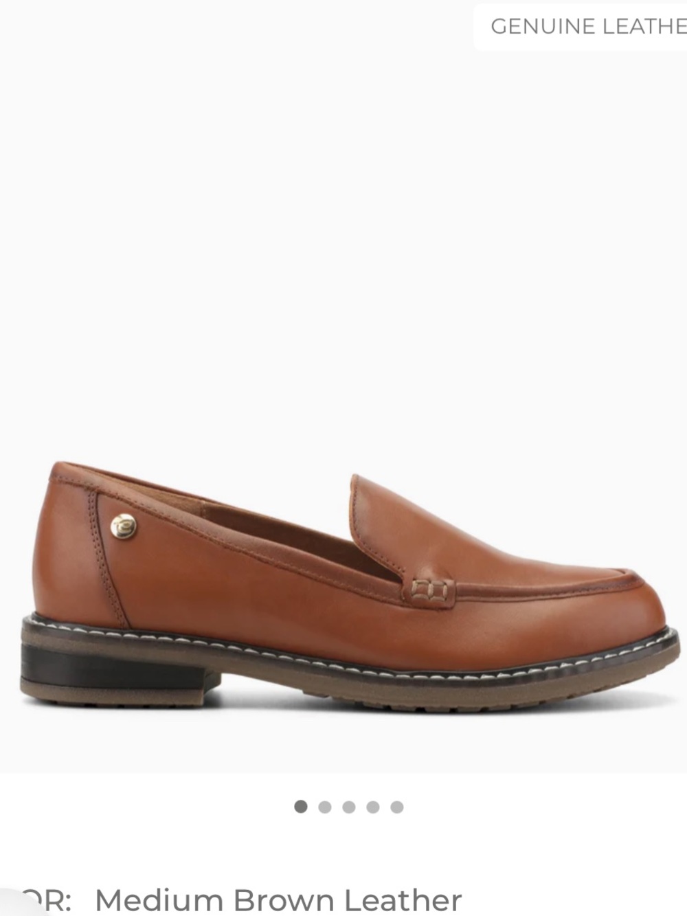 Easy Spirit Jaylin Leather Loafers Slip On Shoes  Like New 7M Brown